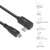 Przewód kątowy ACT USB 3.0 USB-C 1 metr 5 Gbit/s czarny