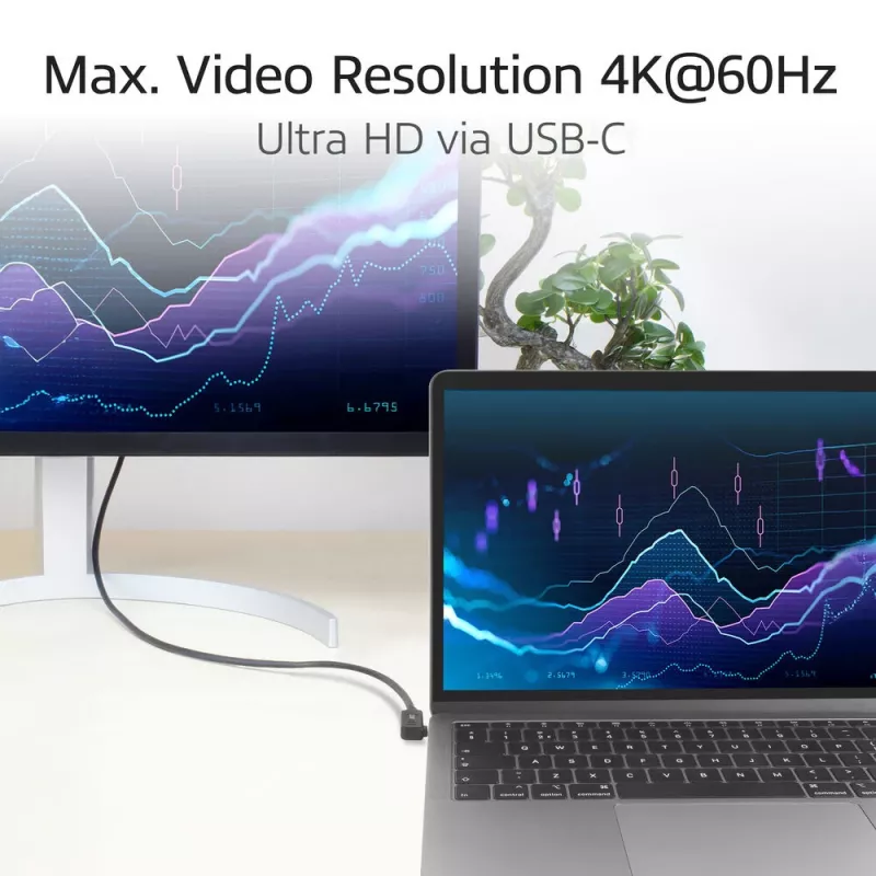 ACT USB 3.0 kątowy kabel USB-C 2 metry 5 Gbit/s Czarny