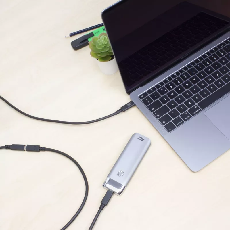 Przedłużacz ACT USB 3.0 USB-C 2 metry 5 Gbit/s Czarny
