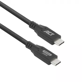 ACT USB4 20Gbps 240W USB Type-C kabel 0.5m Czarny