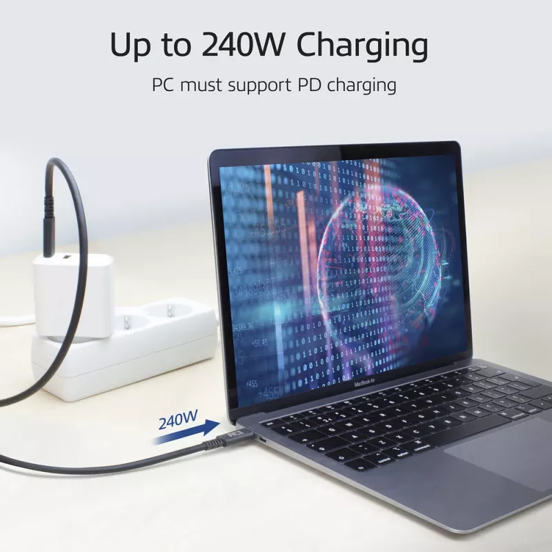 Przewód ACT USB4® 20 Gb/s, USB-C, certyfikowany USB-IF, 1 metr