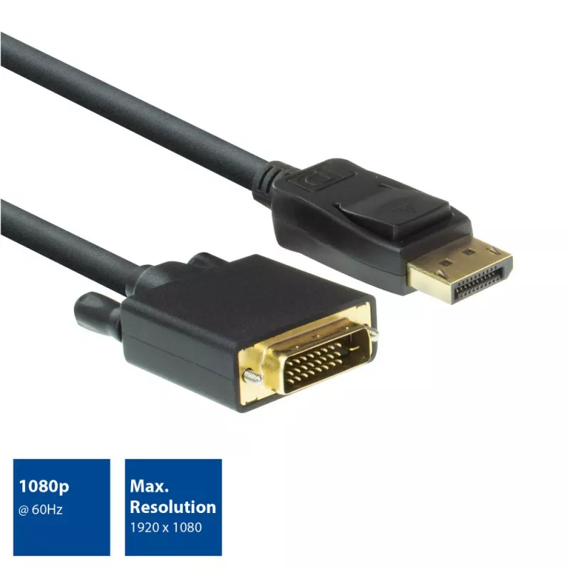 adapter kablowy DisplayPort na DVI ACT AC7505 1,8 m