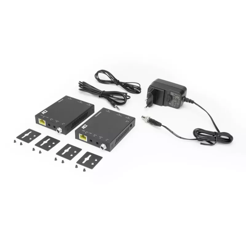 Zestaw nadajnik i odbiornik AV ACT 4K HDMI 2.0 Extender przez CAT6 UTP z obsługą IR, 60 m