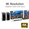 Przełącznik KVM ACT 2-portowy podwójny HDMI 4K@60Hz, USB 3.2 Gen1 (USB 3.0)