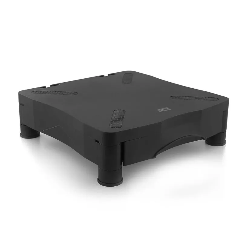 Stojak pod monitor ACT AC8200 Regulowana wysokość Jedna szuflada Czarny