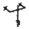 Podwójne ramię monitorowe ACT AC8302 z mocowaniem zaciskowym/przelotowym, 16 kg, 10-32 cali