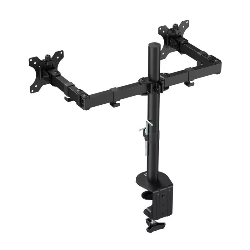 Podwójne ramię monitorowe ACT AC8302 z mocowaniem zaciskowym/przelotowym, 16 kg, 10-32 cali