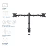 Podwójne ramię monitorowe ACT AC8302 z mocowaniem zaciskowym/przelotowym, 16 kg, 10-32 cali