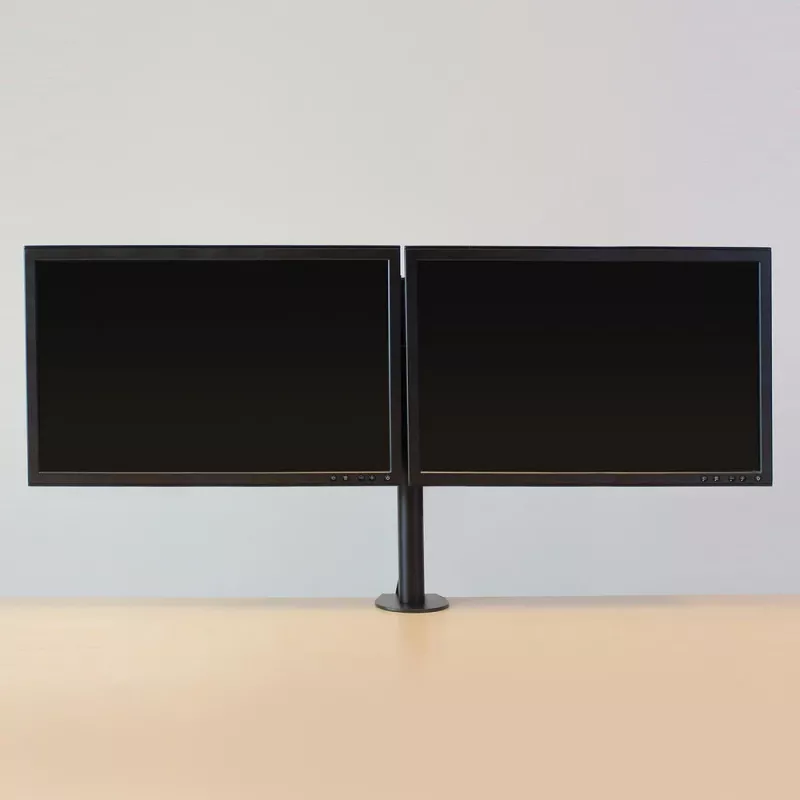 Podwójne ramię monitorowe ACT AC8302 z mocowaniem zaciskowym/przelotowym, 16 kg, 10-32 cali
