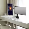 ACT Wolnostojący podwójny uchwyt do monitora AC8320 Maks. waga 16 kg Min. ekran 33 cm Maks. ekran 81,3 cm