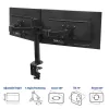 ACT podwójny uchwyt do monitora biuro solid pro zacisk/przelotowy 12 kg 10-32 cali