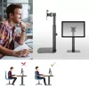 Wolnostojące ramię monitora z gazowym sprężyną ACT do biura, udźwig 7 kg, 10–32 cale