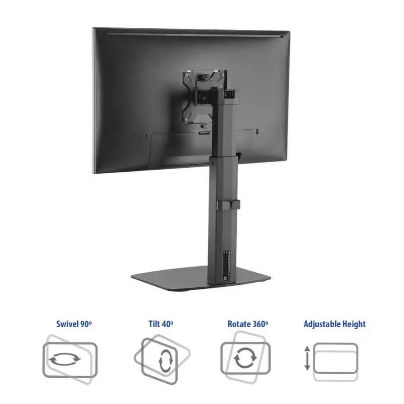 Wolnostojące ramię monitora z gazowym sprężyną ACT do biura, udźwig 7 kg, 10–32 cale