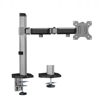 Uchwyt biurkowy ACT na jeden monitor, srebrny, zacisk/przelotowy, 9 kg, 17-32 cale