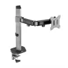 Uchwyt biurkowy ACT na jeden monitor, srebrny, zacisk/przelotowy, 9 kg, 17-32 cale