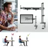 Uchwyt biurkowy ACT na jeden monitor, srebrny, zacisk/przelotowy, 9 kg, 17-32 cale