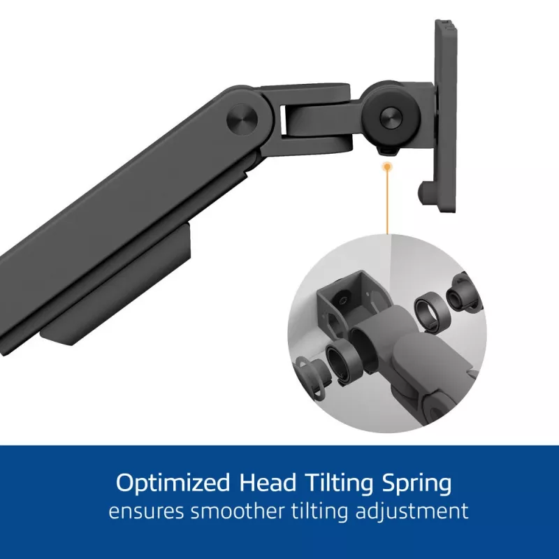 Laptop & monitor arm ACT AC8341 gas spring Czarny 49 inch