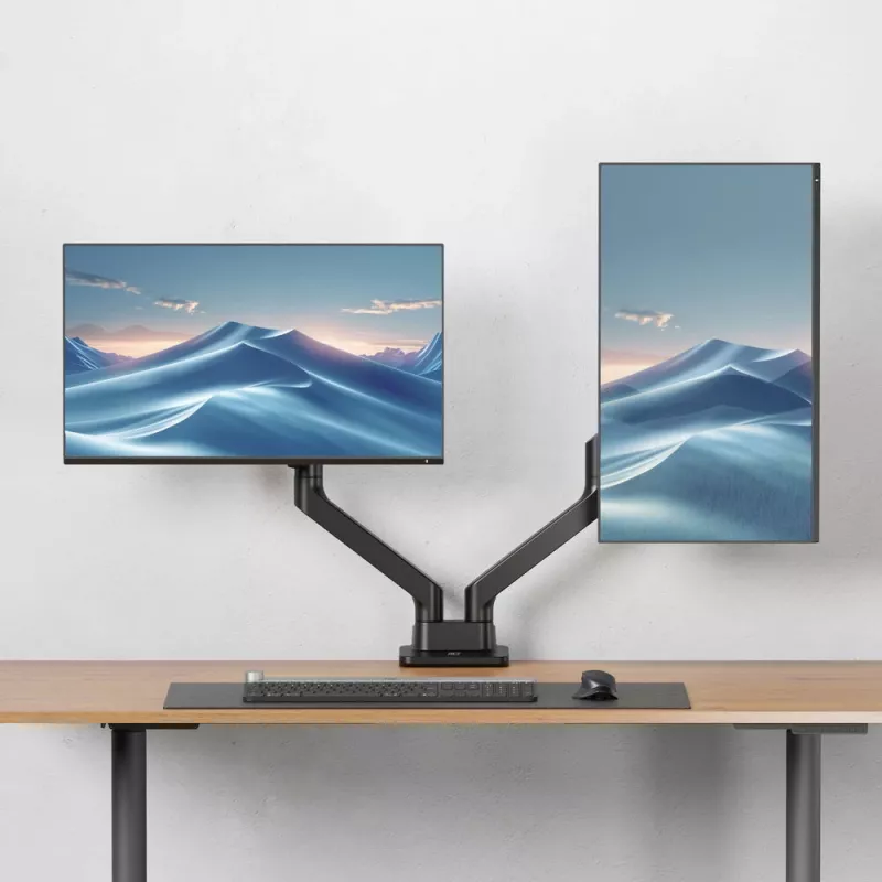 Uchwyt monitorowy ACT 35 cali, biurowy, premium, sprężyna gazowa, 2 monitory