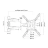 ACT Full Motion TV Wall Mount 23 cali do 55 cali VESA 35 kg