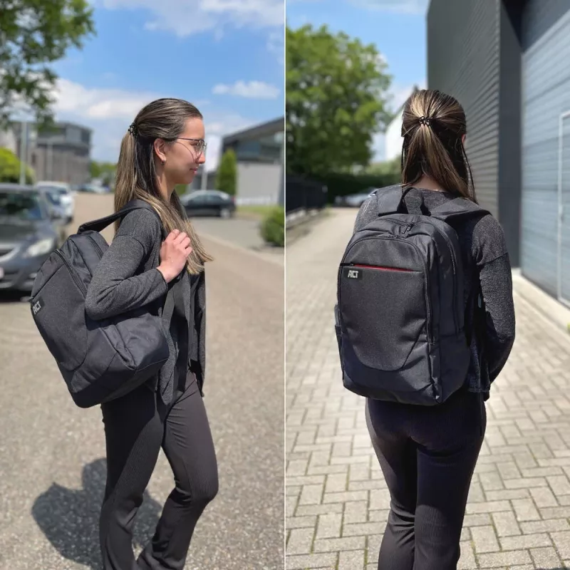 Plecak ACT Suburb na laptopy do 15,6 cala wykonany z tworzywa sztucznego pochodzącego z recyklingu