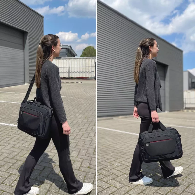 ACT Suburb, torba na ramię na laptopa do 15,6 cala, wykonana z przetworzonych butelek plastikowych