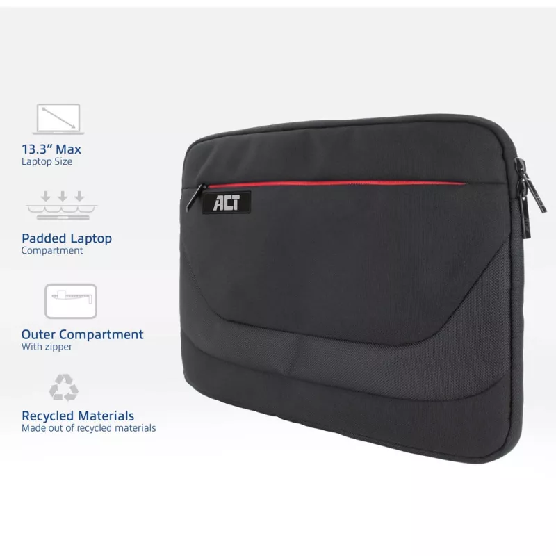 Etui ACT Suburb na laptopa 13,3 cala z recyklingowanych butelek plastikowych