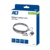 ACT Wedge Laptop Lock z kluczami, metaliczny, kabel 2 m