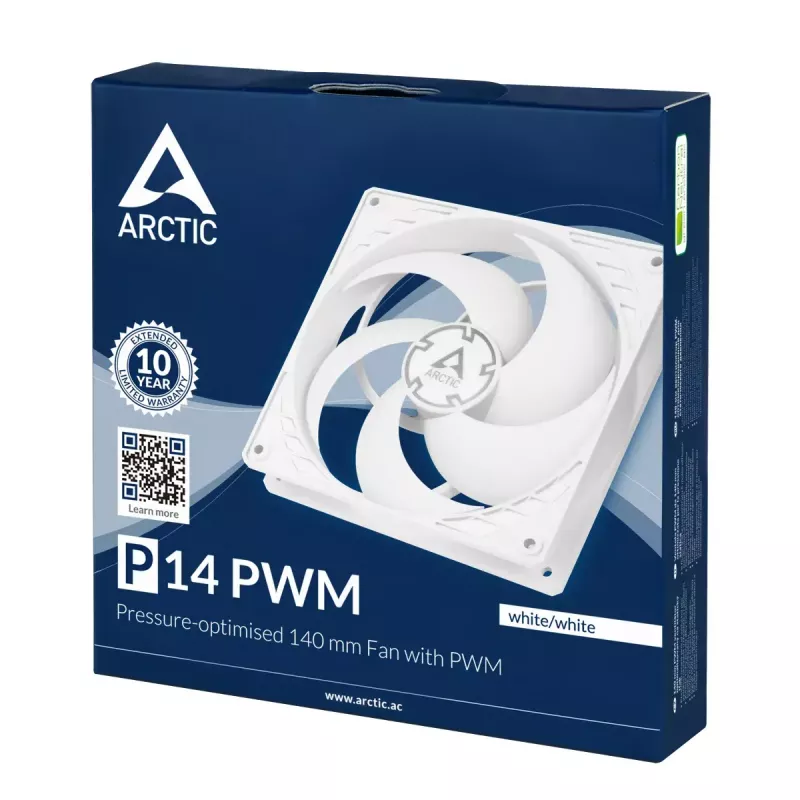 ARCTIC P14 PWM Wentylator 140 mm z PWM, zoptymalizowany pod kątem ciśnienia statycznego