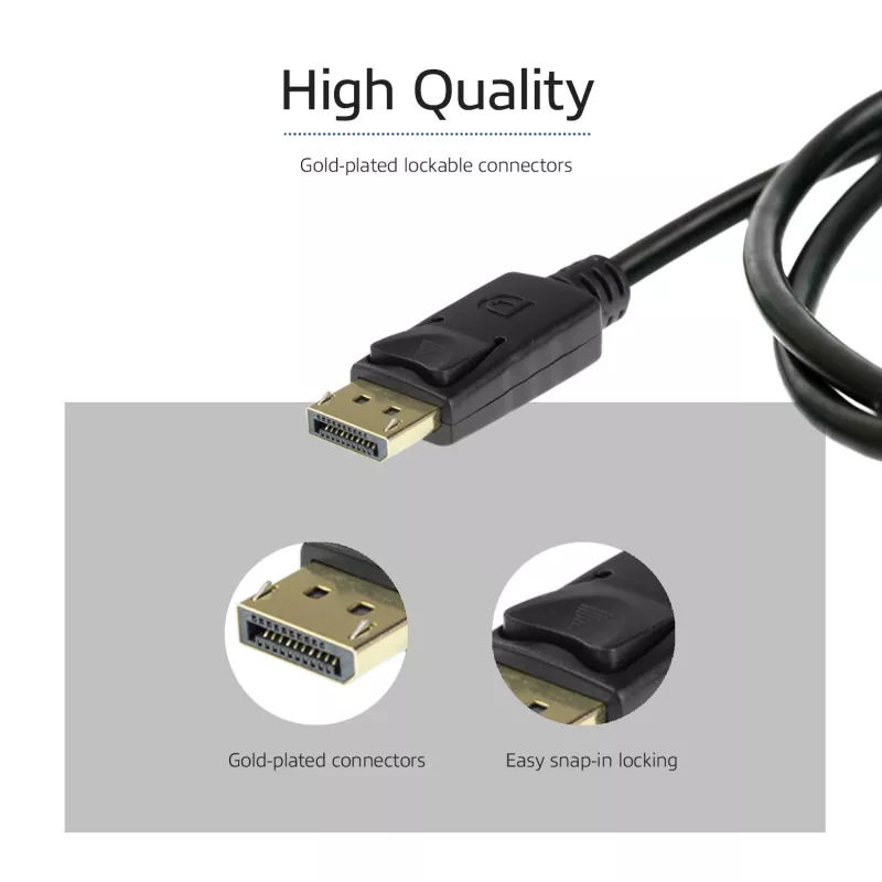 Kabel ACT 1 metr DisplayPort 1.4 8K męski - męski