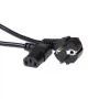 ACT Powercord przewód zasilający CEE 7/7 wtyczka męska (kątowa) - C13 (kątowa) czarny 2 m