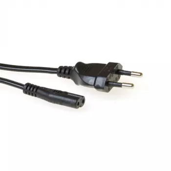 Przewód zasilający Euro męski – C7 żeński czarny 1,5 m ACT Powercord
