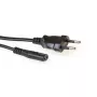 Przewód zasilający Euro męski – C7 żeński czarny 1,5 m ACT Powercord