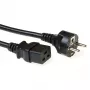 ACT Powercord złącze sieciowe CEE 7/7 wtyk męski (prosty) - C19 czarny 1 m