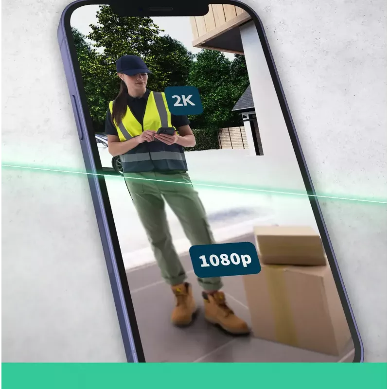 Wideodomofon Arlo Essential 2K Biały 1944p 180° Pole Widzenia