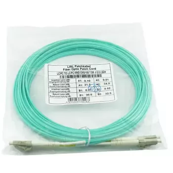 Kabel światłowodowy BlueOptics BK843A-BO 50m LC OM3 Aqua