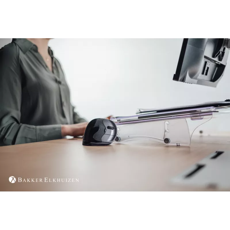 BakkerElkhuizen Evoluent D Mały, Praworęczny, Pionowa konstrukcja, Laser, USB Type-A, 3200 DPI, Czarny