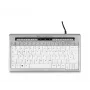 BakkerElkhuizen S-Board 840 DE Qwertz, Tenkeyless (80 - 87%), przewodowa, USB, przełącznik nożycowy, QWERTZ, jasnoszary, biały