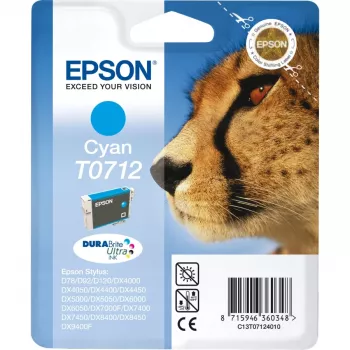 Epson Cheetah Singlepack cyjan T0712 DURABrite Ultra Ink, cyjan, 1 szt.
