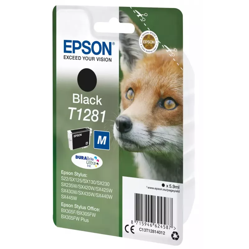 Epson T1281 Fox Singlepack Wkład Atramentowy Czarny