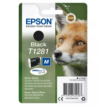 Epson T1281 Fox Singlepack Wkład Atramentowy Czarny