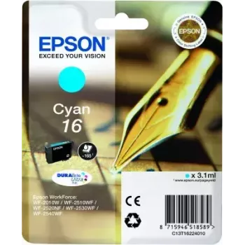Wkład atramentowy Epson C13T16224010 DURABrite Ultra cyjan Singlepack Standard Yield