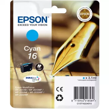 Wkład atramentowy Epson C13T16224010 DURABrite Ultra cyjan Singlepack Standard Yield