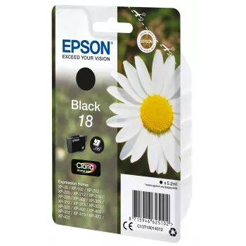Epson Daisy Singlepack Czarny 18 Claria Home Ink, Czarny, Atrament pigmentowy, 5.2 ml, 1 szt., 175 stron