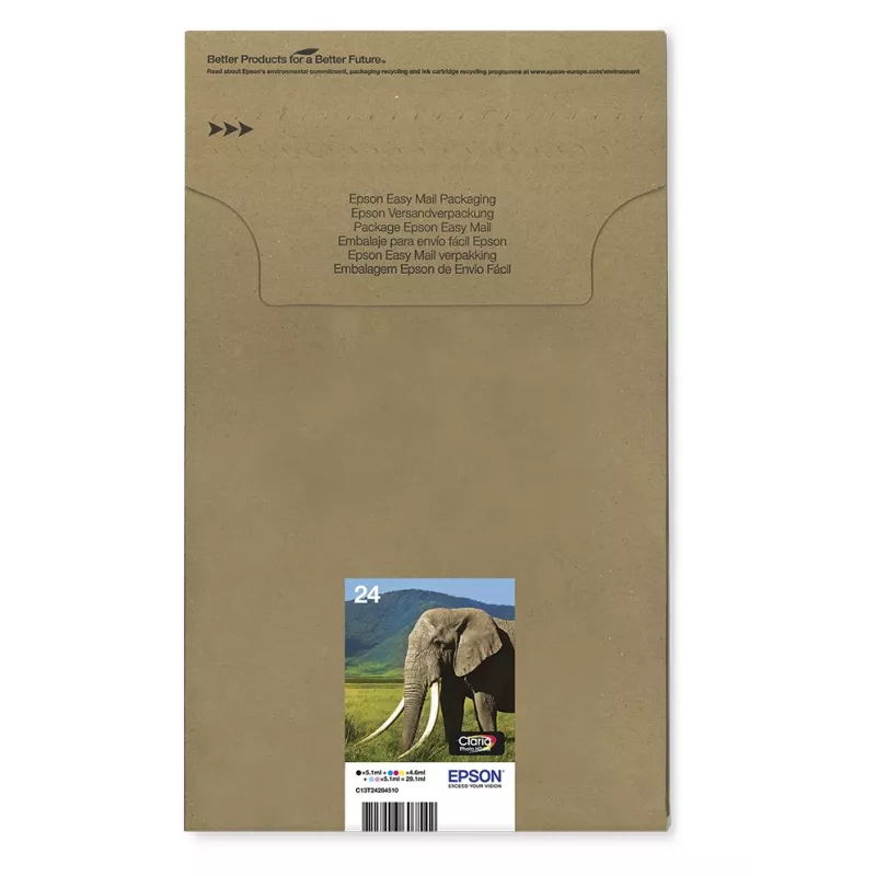 Wkłady atramentowe wielopak Epson Multipack 6-kolorów 24 EasyMail — 6 szt., standardowa wydajność, czarny/cyjan/jasny cyjan/magenta/jasny magenta/żółty