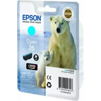Wkład atramentowy Epson C13T26124010 Singlepack cyjan 26 Claria Premium — cyjan, 1 szt.