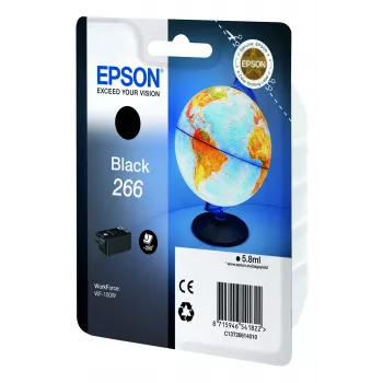 Epson Globe Singlepack Czarny 266 wkład atramentowy, Czarny, Atrament pigmentowy, 5.8 ml, 1 szt., 250 stron