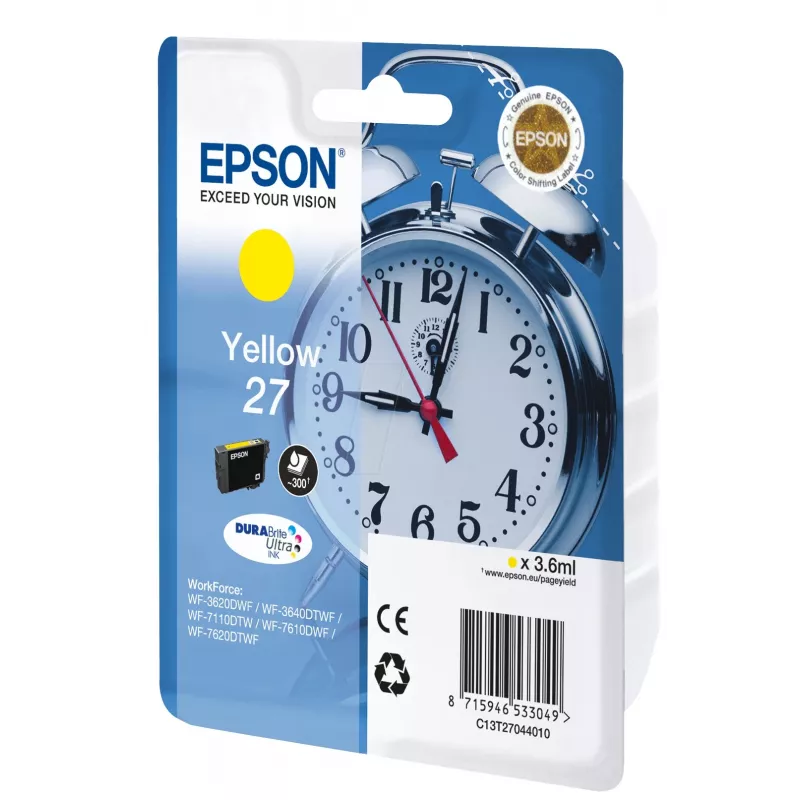 Epson Alarm clock 27 DURABrite Ultra - żółty - tusz pigmentowy - 1 szt.