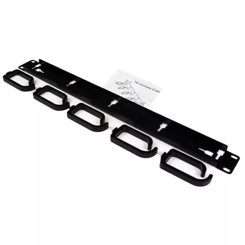 StarTech.com 1U 19-calowy metalowy panel do zarządzania kablami do montażu w szafie rack