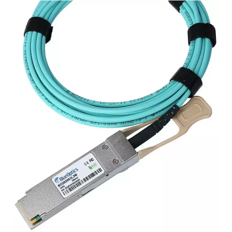 BlueOptics CBL-501-BO InfiniBand kabel światłowodowy 1 m QSFP28 Aqua