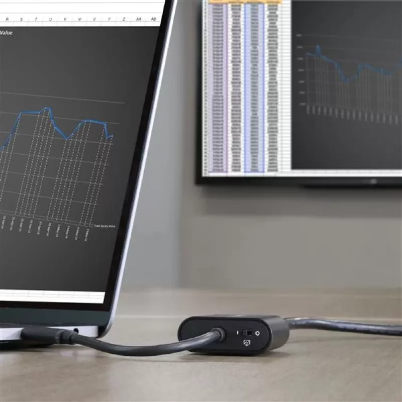 StarTech.com USB-C na VGA Adapter - z przełącznikiem trybu prezentacji - 1920x1200